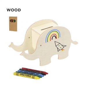 HUCHA MADERA FORMA ELEFANTE